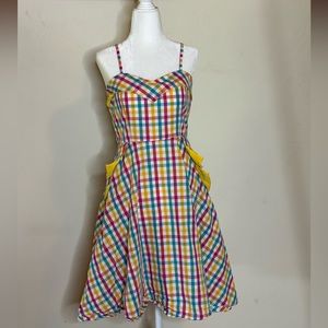 VooDoo Vixen Megan Gingham Swing Dress
